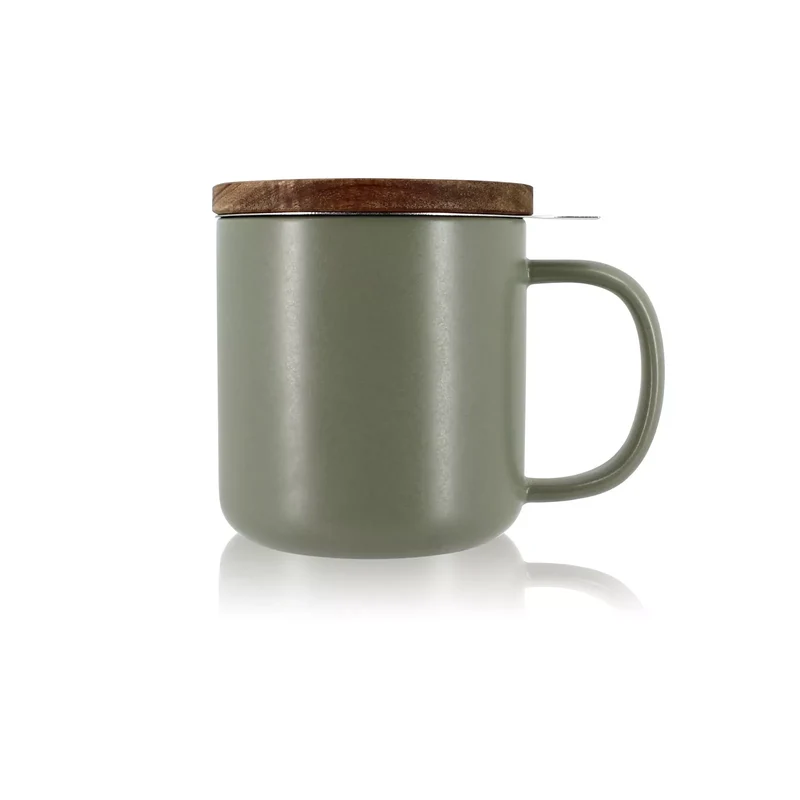 Tisanière Juliet en Grès avec Couvercle en Bois d'Acacia (475 ml ou 300 ml)