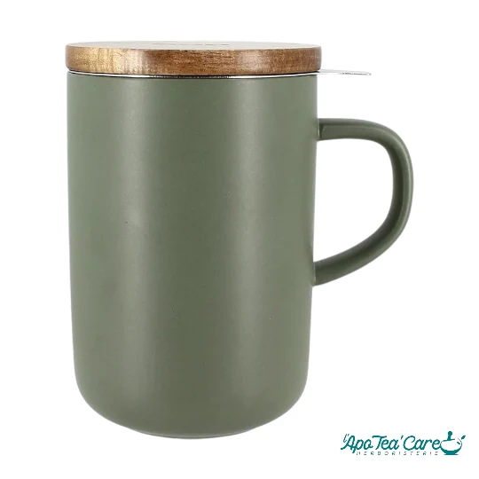 Tisanière Juliet en Grès avec Couvercle en Bois d'Acacia (475 ml ou 300 ml)