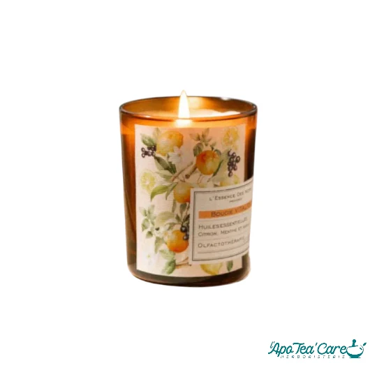 Bougie Vitalité Soleil de Méditerranée 180G L'Essence des Notes