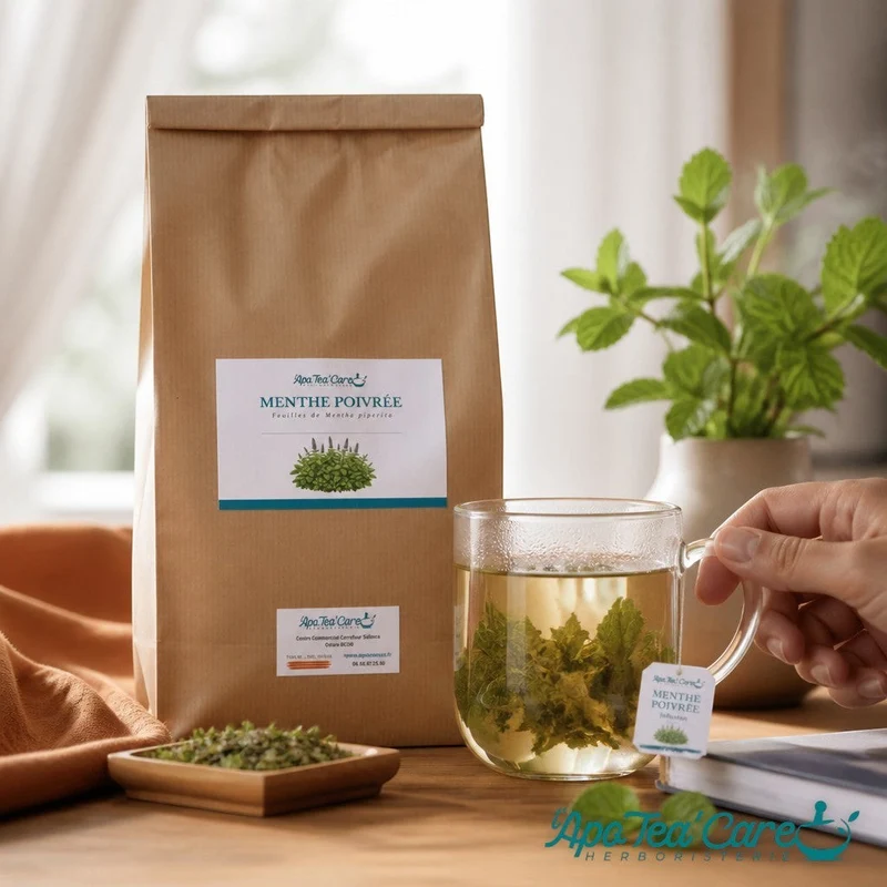 Menthe Poivrée Feuille Entière - Digestion & Fraîcheur Intense