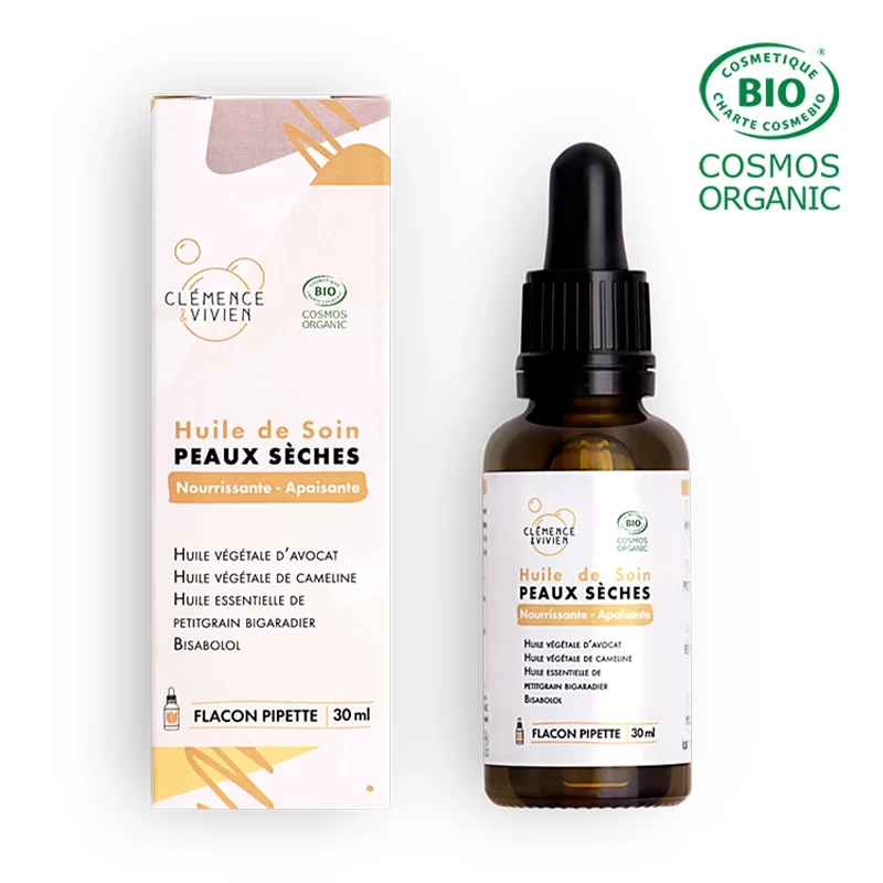 Huile de Soin Peaux Sèches BIO - Nourrissante & Apaisante
