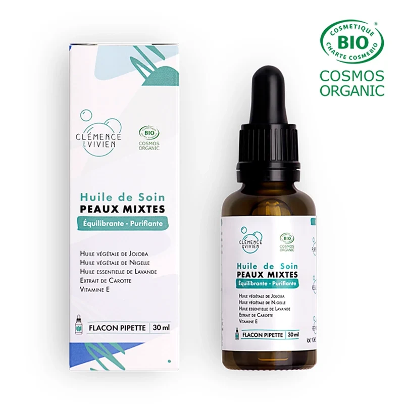 Huile de Soin Peaux Mixtes BIO - Équilibrante & Purifiante