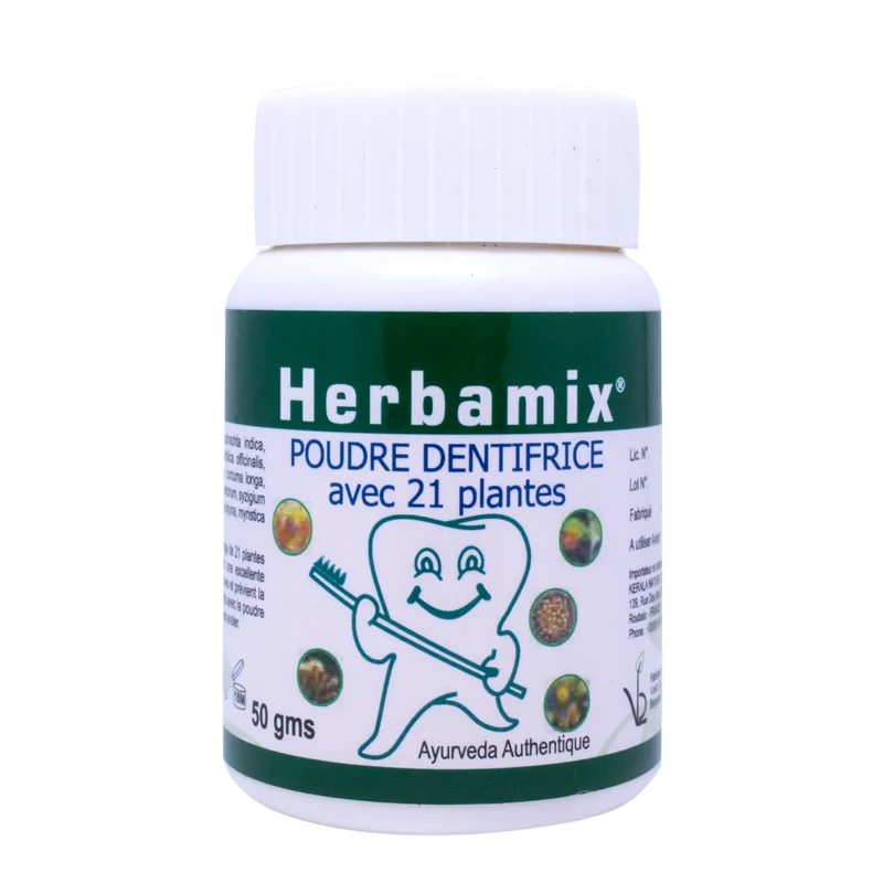 Herbamix - Poudre dentifrice avec 21 plantes