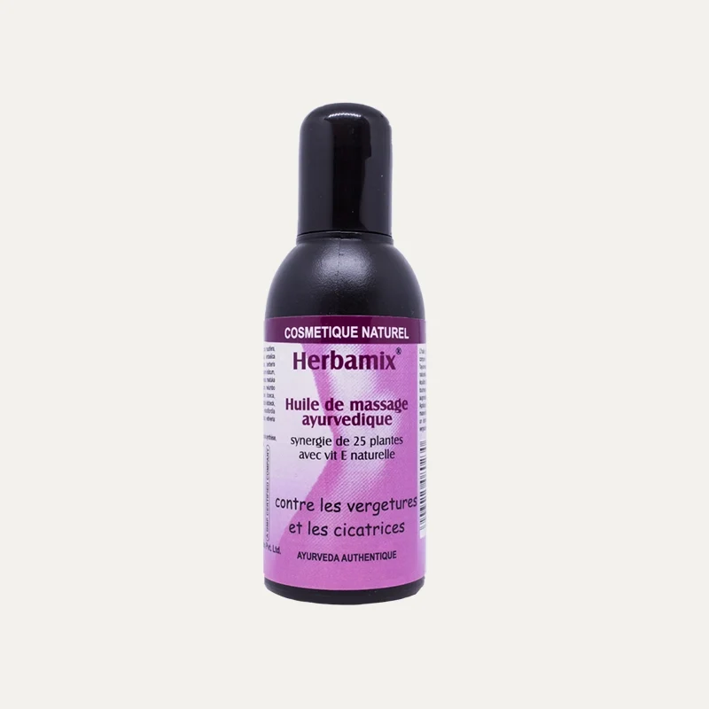 Huile de Massage Ayurvédique - Vergetures et Cicatrices - Herbamix