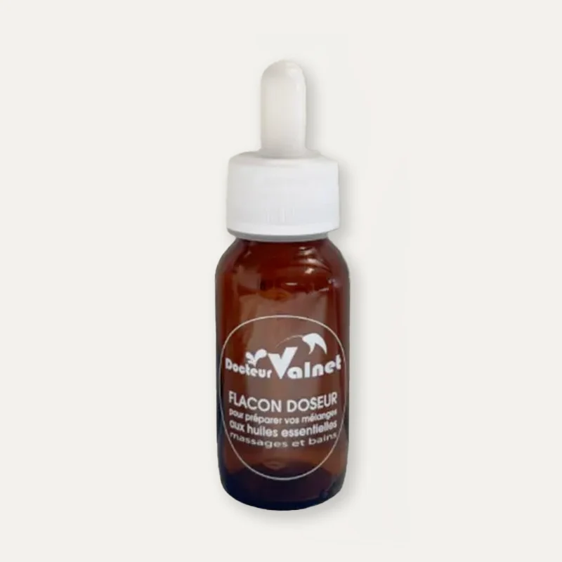 Flacon avec pipette en verre ambré 50 mL