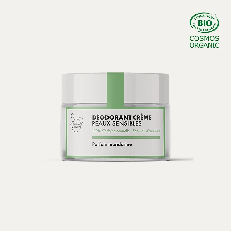 Déodorant crème BIO - Peau sensible - Parfum Mandarine