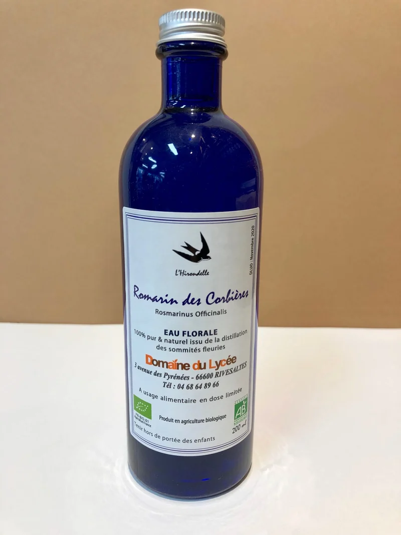 Hydrolat - Eau florale - Romarin des Corbières BIO des Pyrénées-Orientales