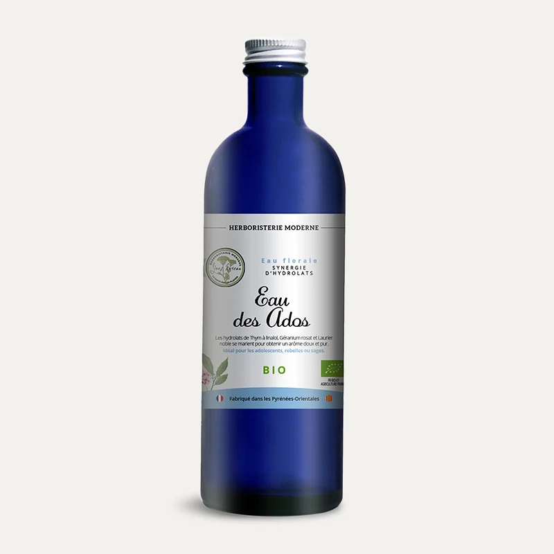 Eau des ados BIO (synergie d'Hydrolats) des Pyrénées-Orientales