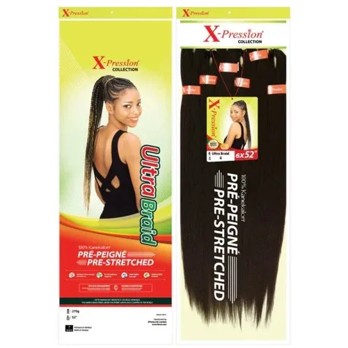 X-PRESSION ≡ X-Pression Mèches Ultra Braid Pre-Stretched 6x 52"