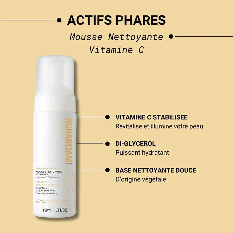 NUHANCIAM PARIS ≡ Mousse Nettoyante Vitamin C