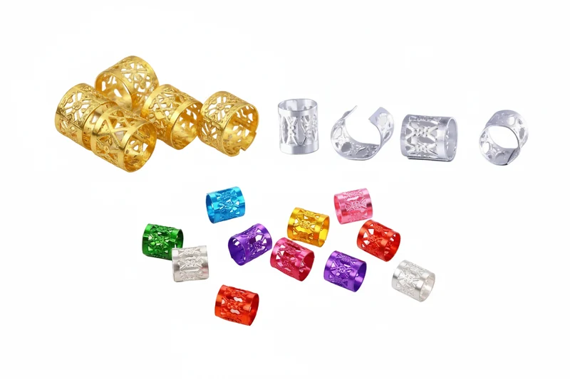 ACCESSOIRES ≡ Bagues Pour Cheveux " Gold" (12 pcs)