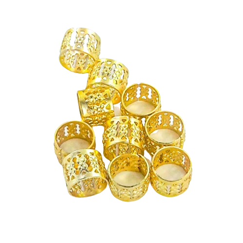 ACCESSOIRES ≡ Bagues Pour Cheveux " Gold" (12 pcs)