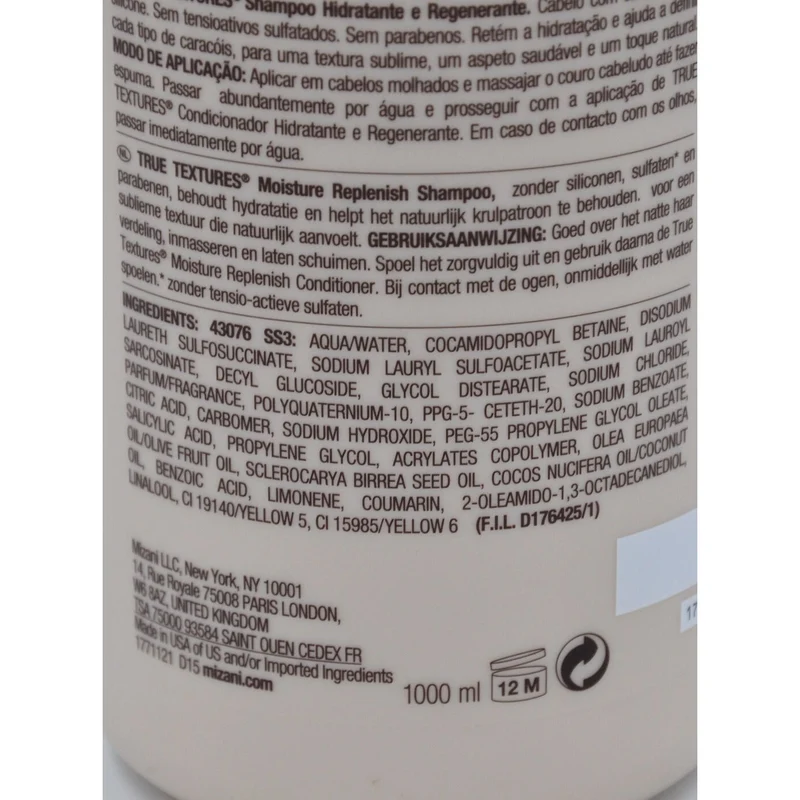 MIZANI TRUE TEXTURES ≡ Après-Shampooing Hydratant Et Régénérant