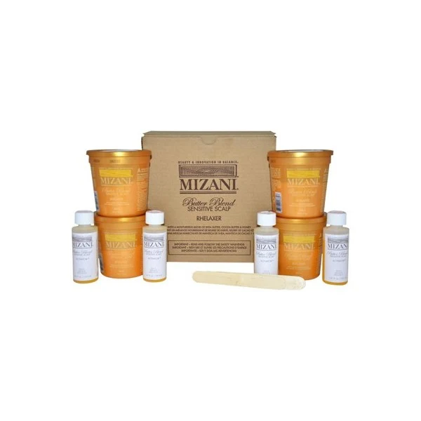 MIZANI BUTTER BLEND ≡ Kit défrisant BUTTER BLEND cuir chevelu sensible x 4 (Relaxer)