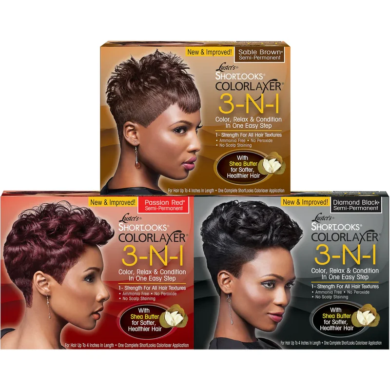 LUSTER'S PINK SHORTLOOKS ≡ Color Relaxer 3-en-1