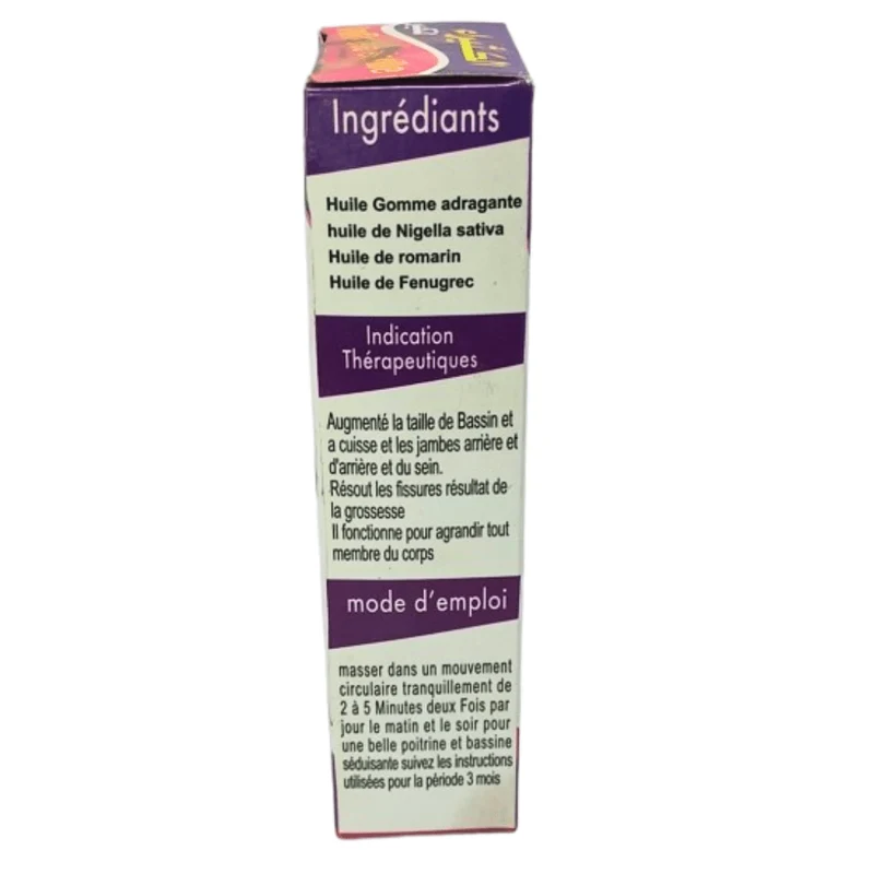 Huile El Ktira 125ml – Agrandit et Nourrit les Zones Féminines