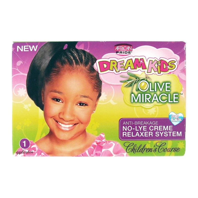 AFRICAN PRIDE OLIVE MIRACLE DREAM KIDS≡ Kit Défrisant Pour Enfant "Coarse"