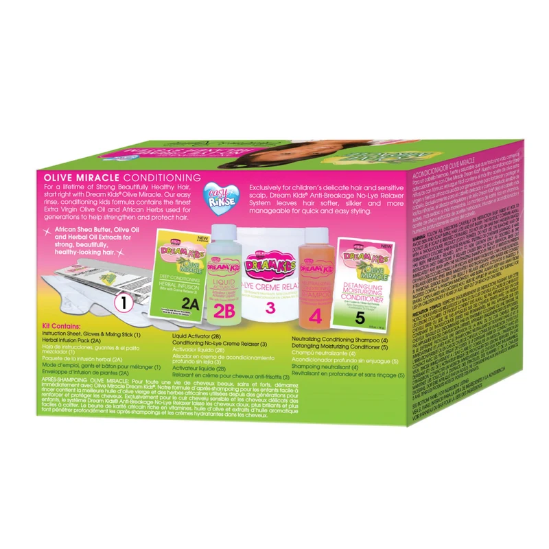 AFRICAN PRIDE OLIVE MIRACLE DREAM KIDS≡ Kit Défrisant Pour Enfant "Normal"