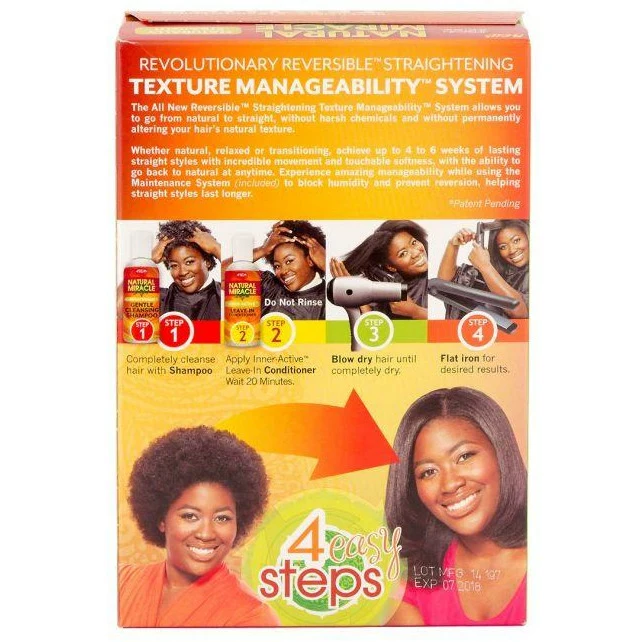 AFRICAN PRIDE NATURAL MIRACLE ≡ Kit Texture Manageability Reversible Straightening