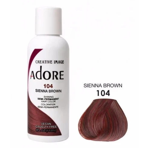 ADORE ≡ Colorations semi-permanentes Sienna Brown 104