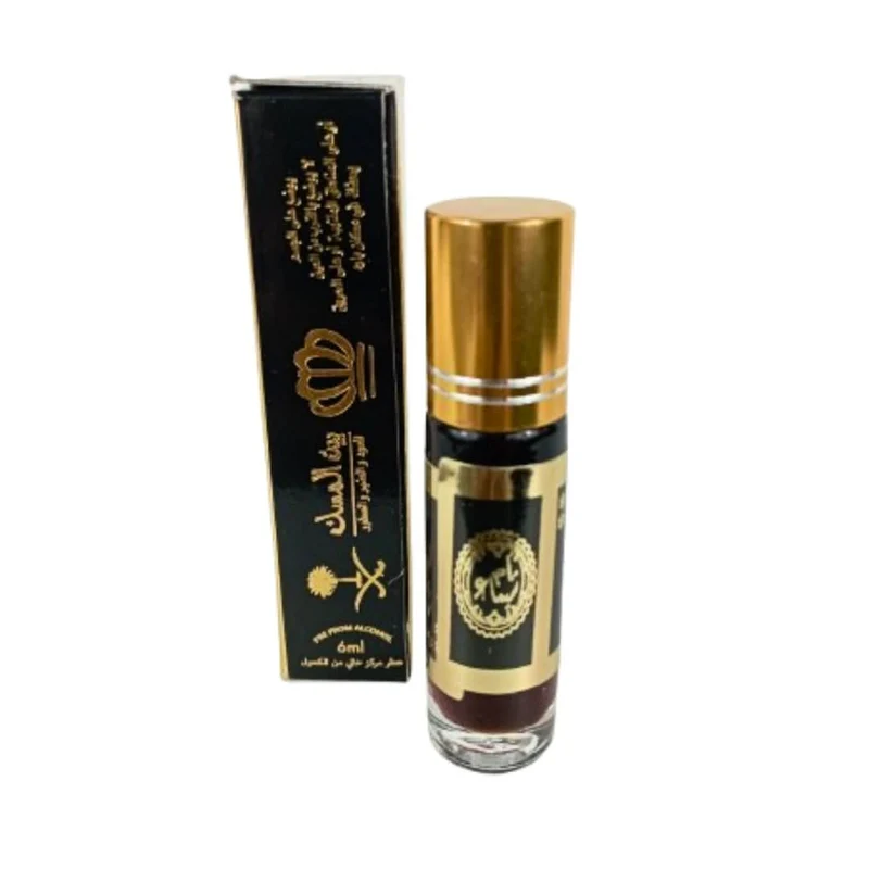 Musc Noir Rokiaa Shariaa 6ml - Parfum Islamique Sans Alcool