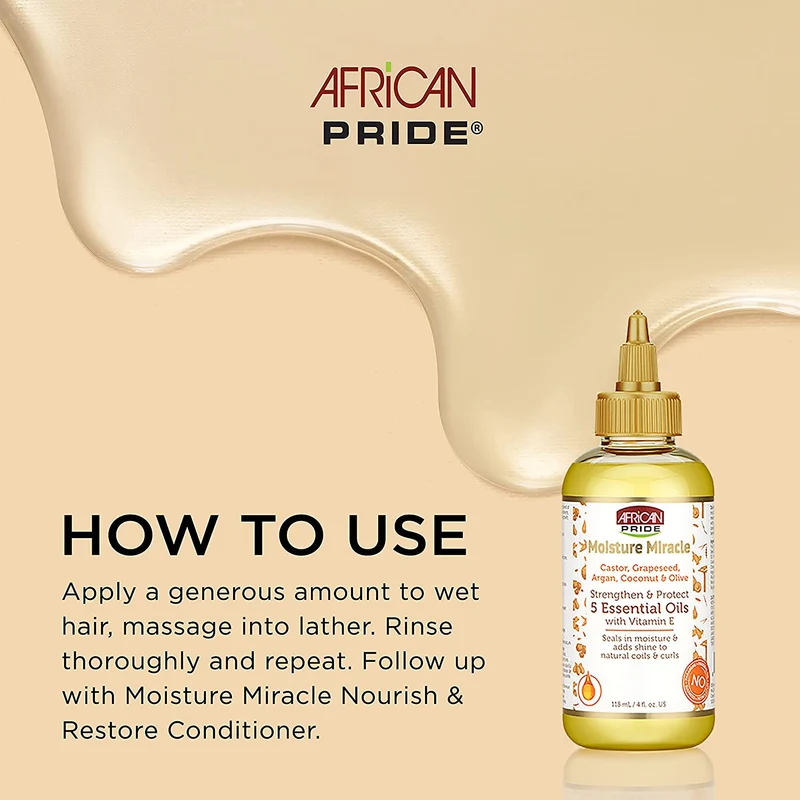 AFRICAN PRIDE MOISTURE MIRACLE ≡ 5 Huiles Essentielles