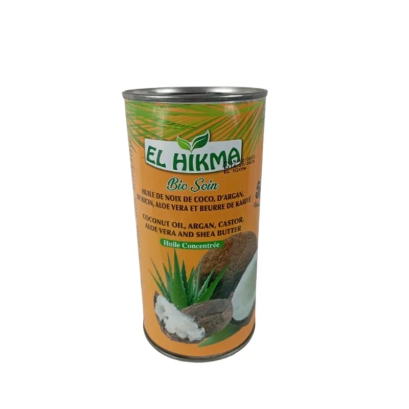 Huile de Coco, Argan, Ricin, Aloe Vera et Beurre de Karité