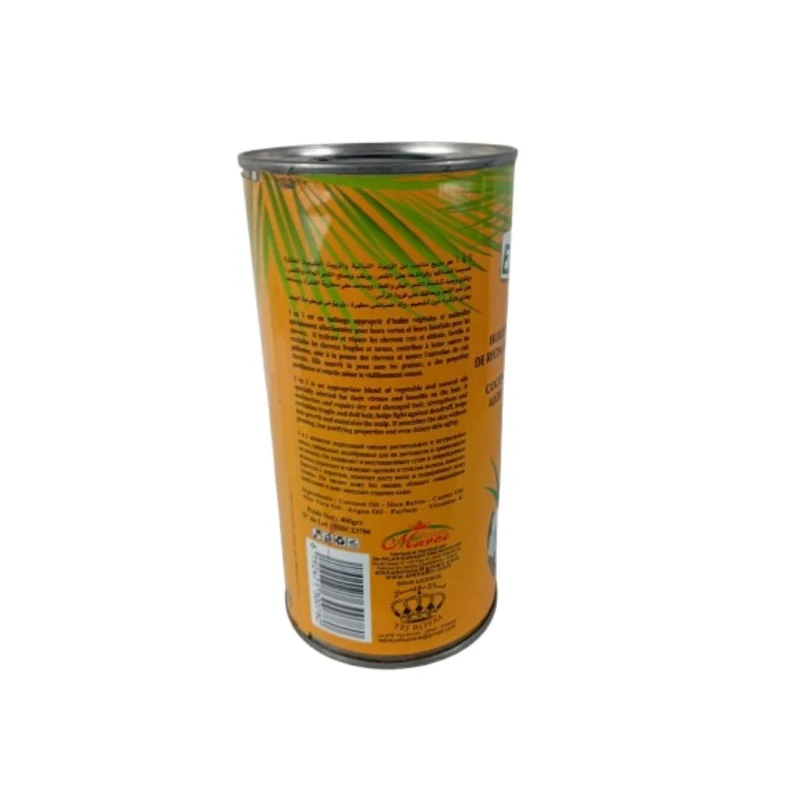Huile de Coco, Argan, Ricin, Aloe Vera et Beurre de Karité