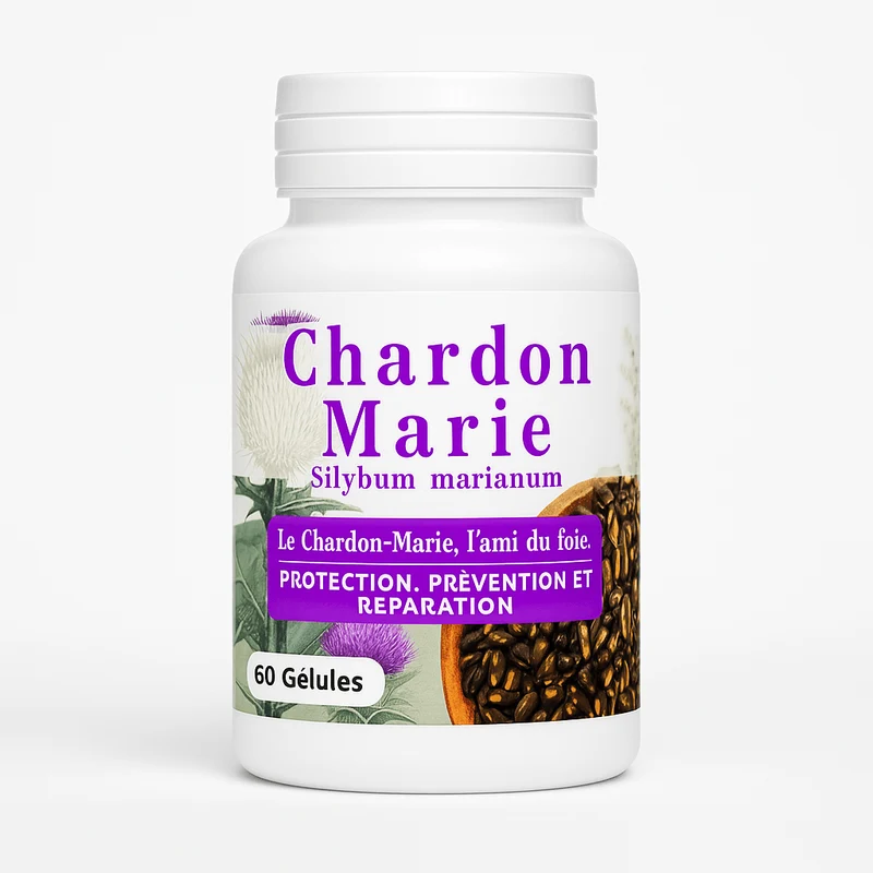 Chardon-Marie 60 Gélules – Complément Alimentaire à Base de Plante | Selon Étiquetage
