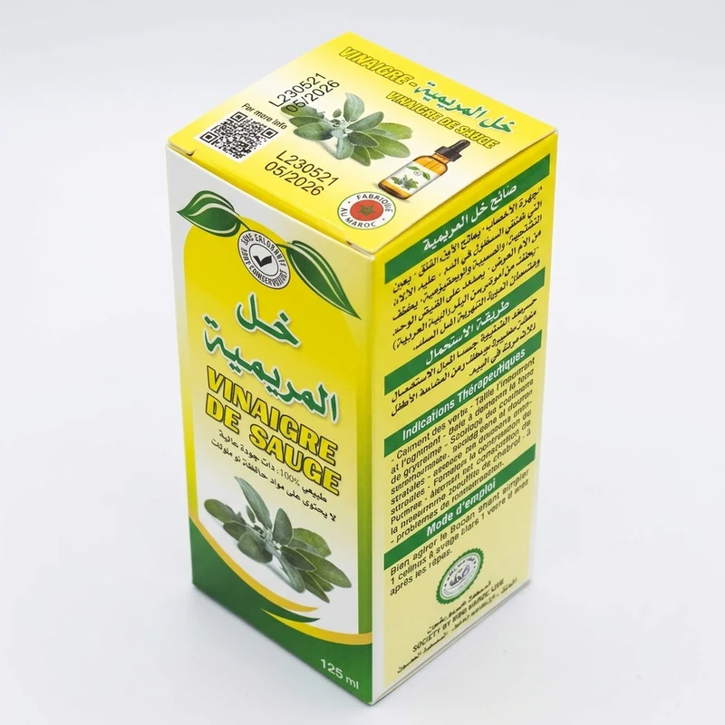 Vinaigre de Sauge 125ml – Équilibre Nerveux, Glycémie et Confort Menstruel