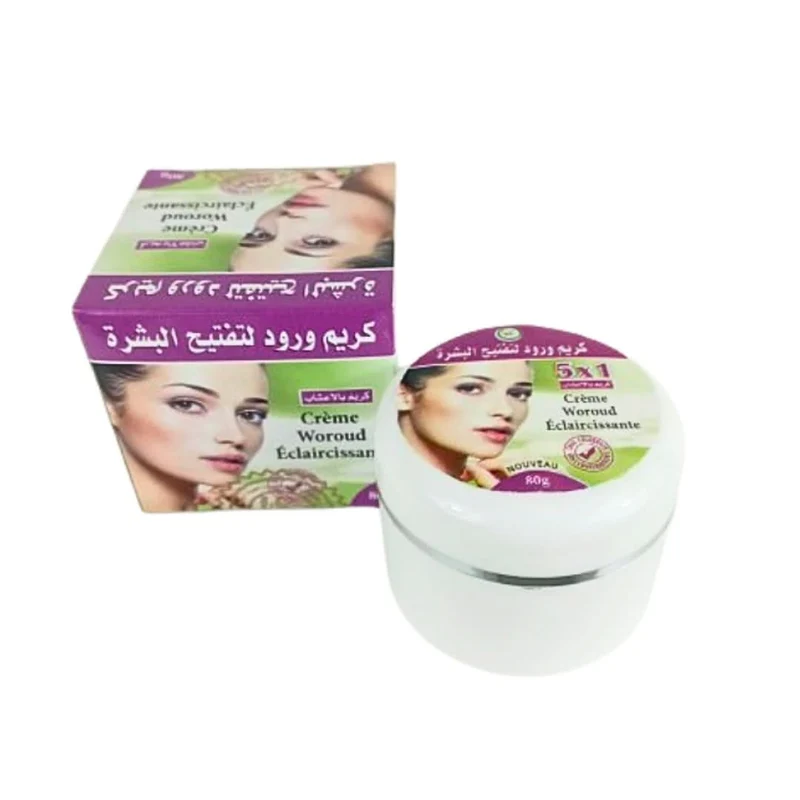 Crème Woroud au rose 80g – réduit taches et hydrate