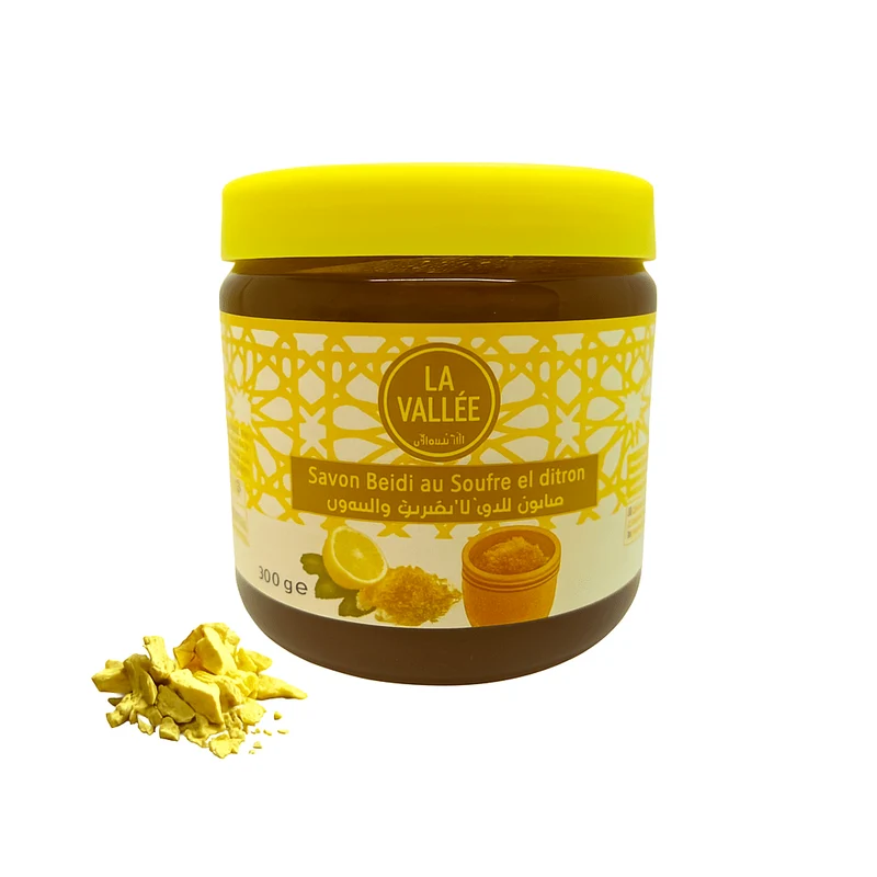 Savon Noir beldi Au Soufre 200g du Maroc | Peeling, Exfoliation et Anti-Odeurs
