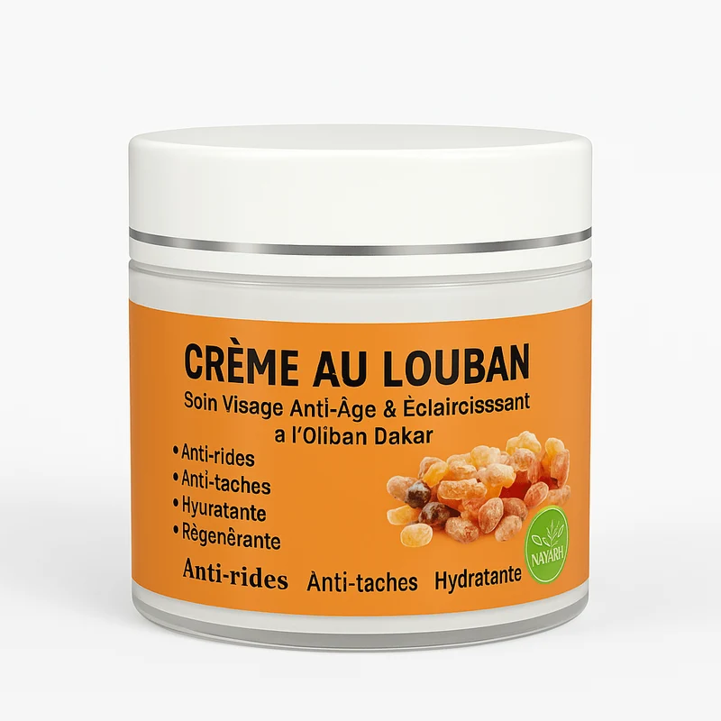Crème Encens Oliban Louban Dakar 100g | Vitamine E, Oméga et Collagène Végétal