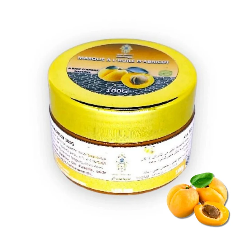 Masque Visage Abricot 100g – Réveil Bonne Mine | Exfoliant Visage