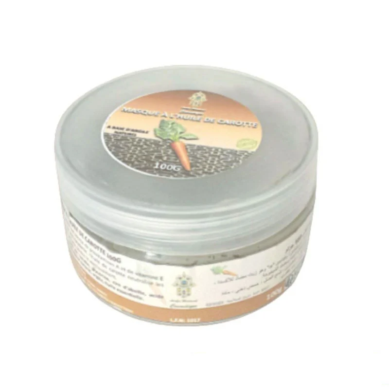 Masque de Carotte à l'Argile Rouge 100g – Soin de Nuit Hydratant & Éclat