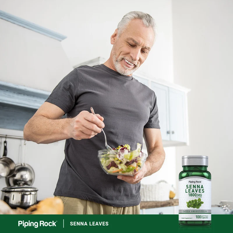 Senna Leaves, 1800 mg (per serving), 100 Quick Release Capsules, 2 Bottles