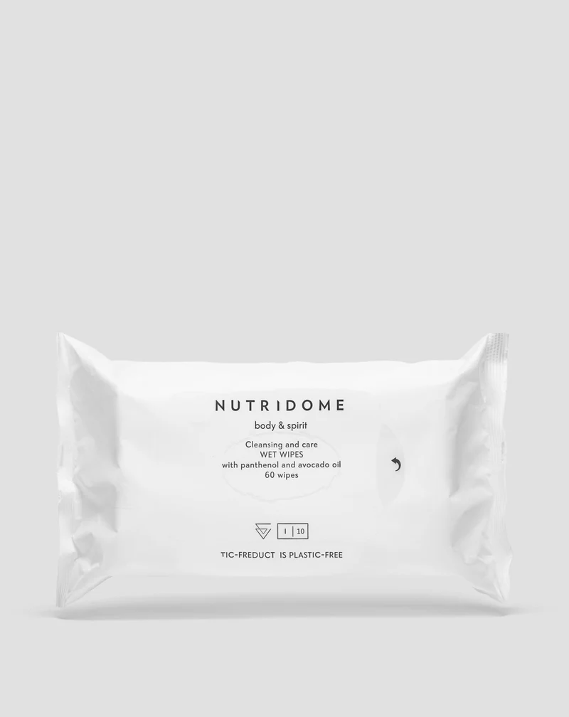 Lingettes humides Nutridome au panthénol pour bébés et enfants - 60 pcs.