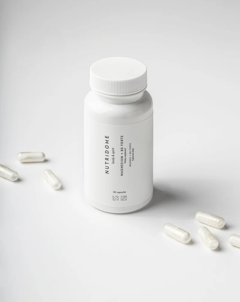 Magnésium + B6 Forte citrate de magnésium contre les crampes des jambes, des mollets, la fatigue et le stress Nutridome 60 gélules