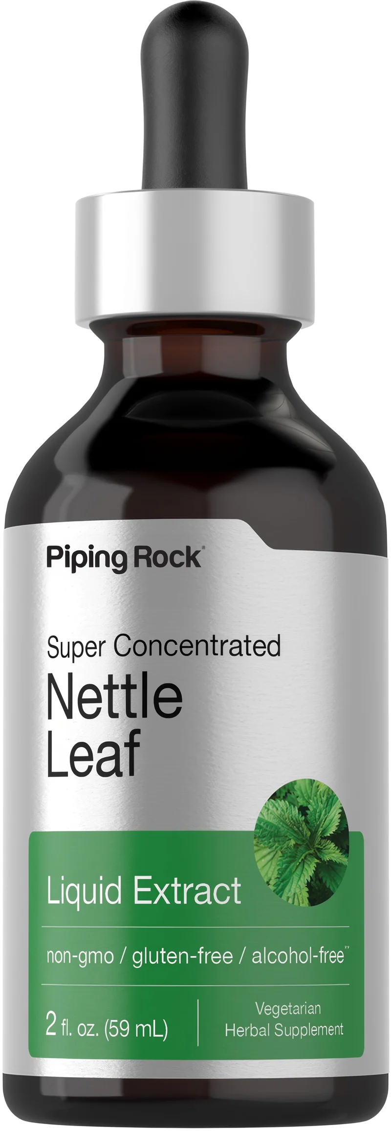 Nettle Leaf Liquid Extract Alcohol Free, 2 fl oz (59 mL) Dropper Bottle