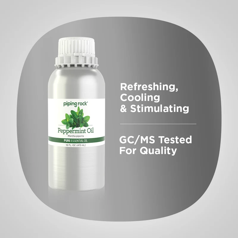 Peppermint Pure Essential Oil (GC/MS Tested), 16 fl oz (473 mL) Canister