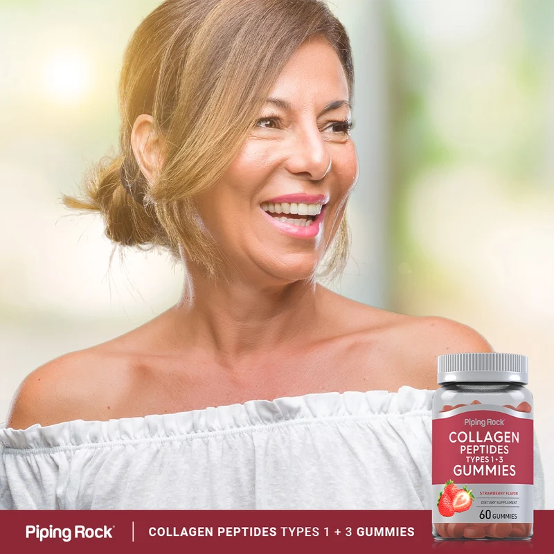 Collagen Type 1 & 3 (Strawberry), 60 Gummies