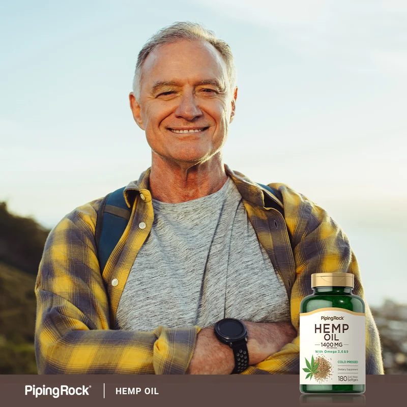 Hemp Seed Oil (Cold Pressed), 1400 mg (per serving), 180 Quick Release Softgels, 2 Bottles