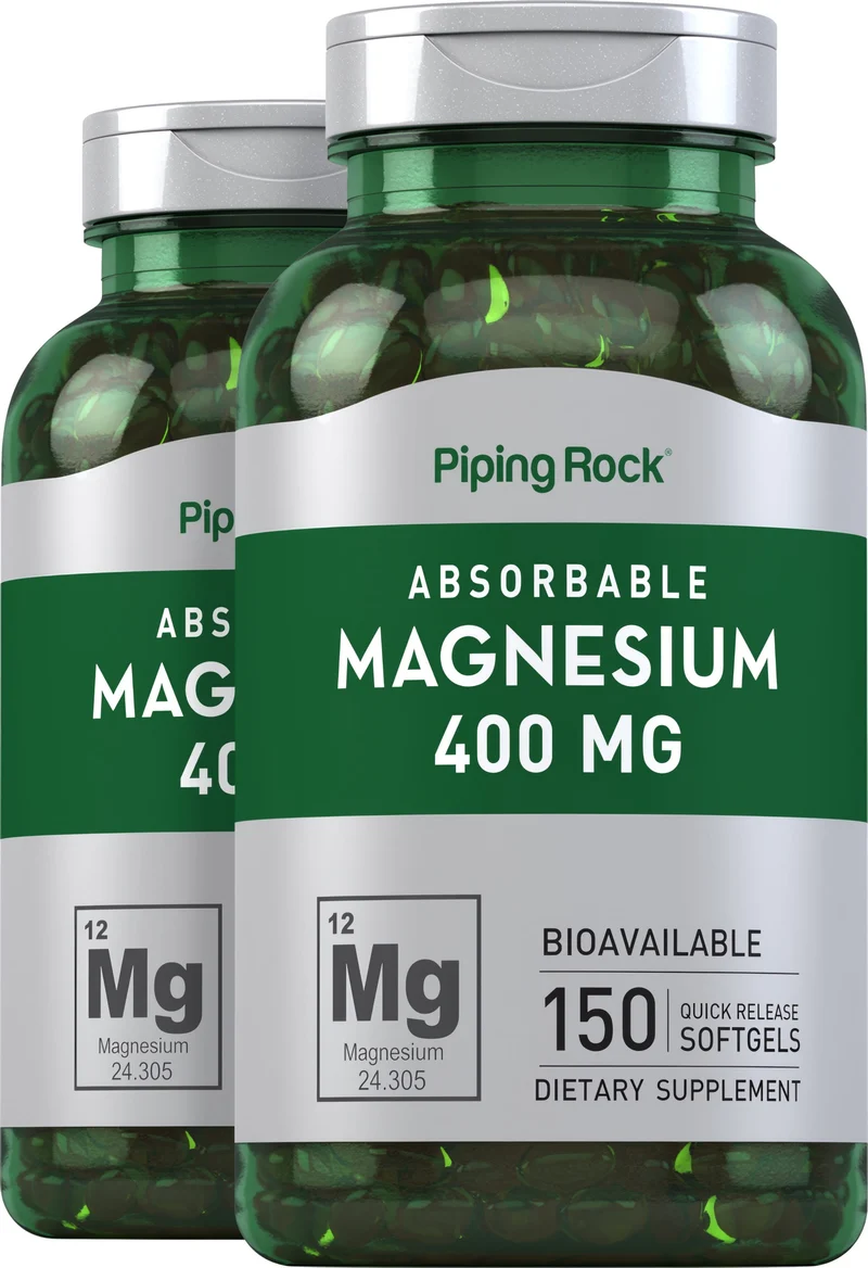 Magnesium, 400 mg, 150 Quick Release Softgels, 2 Bottles