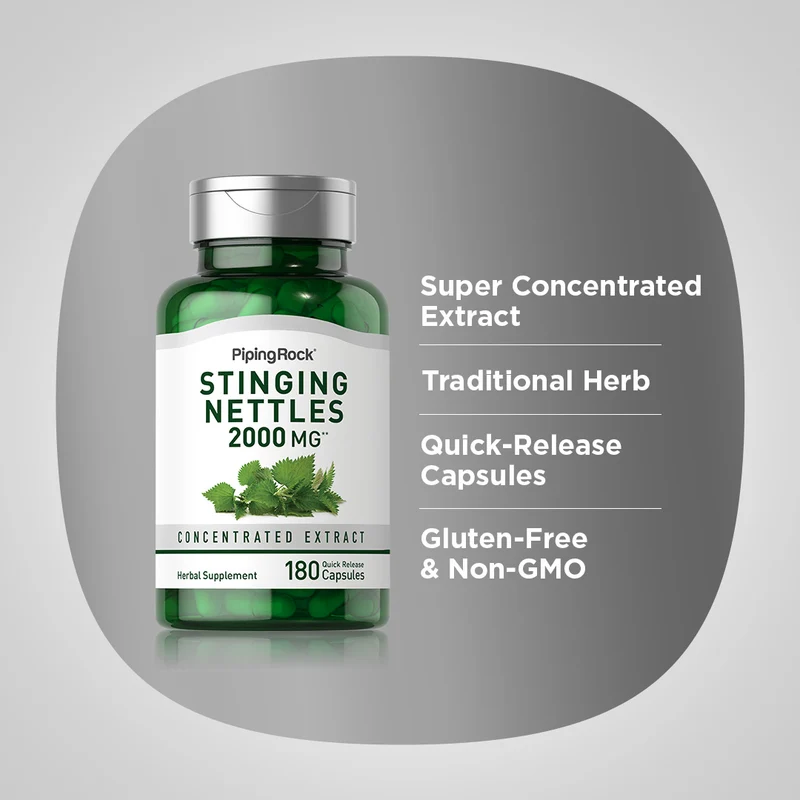 Stinging Nettles, 2000 mg, 180 Quick Release Capsules, 2 Bottles