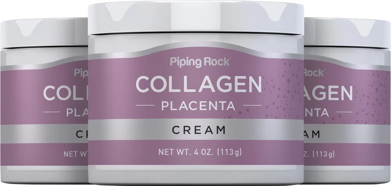 Collagen & Placenta Cream, 4 oz (113 g) Jar, 3 Jars