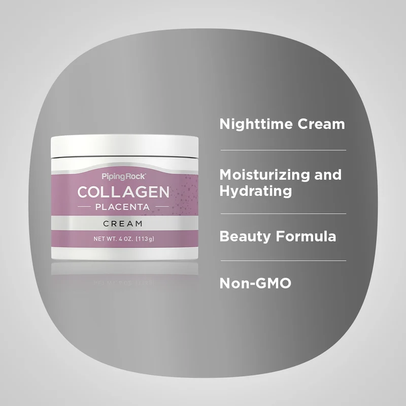 Collagen & Placenta Cream, 4 oz (113 g) Jar, 3 Jars