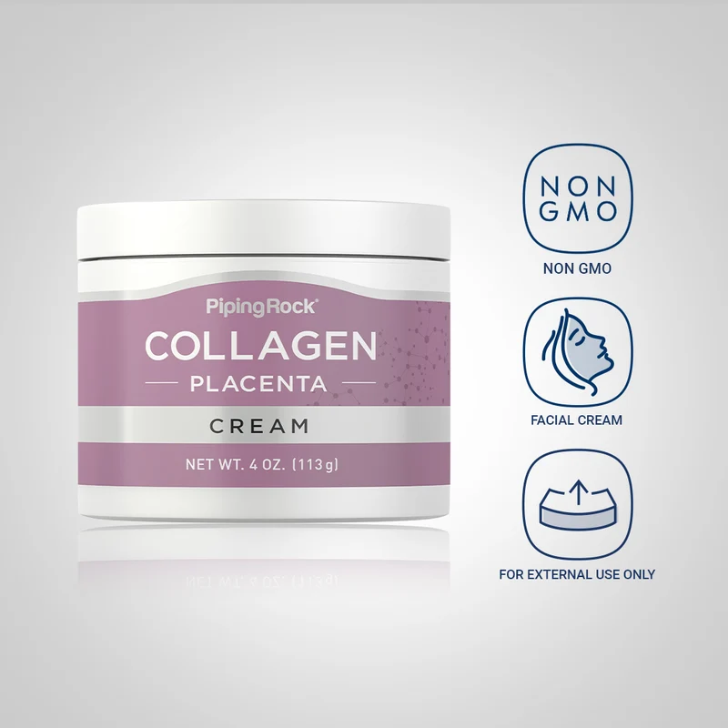 Collagen & Placenta Cream, 4 oz (113 g) Jar, 3 Jars