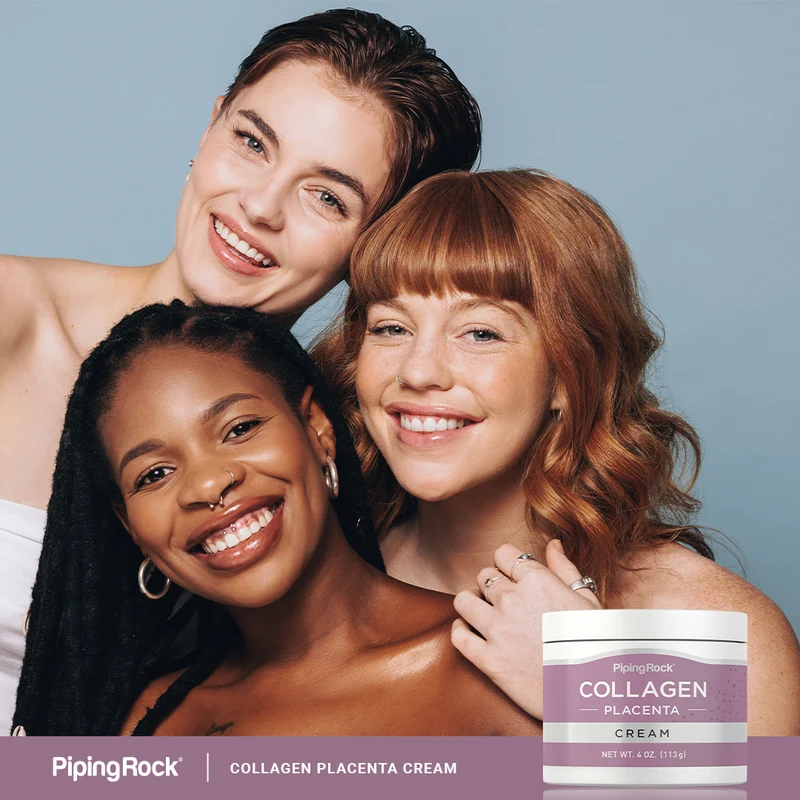 Collagen & Placenta Cream, 4 oz (113 g) Jar, 3 Jars