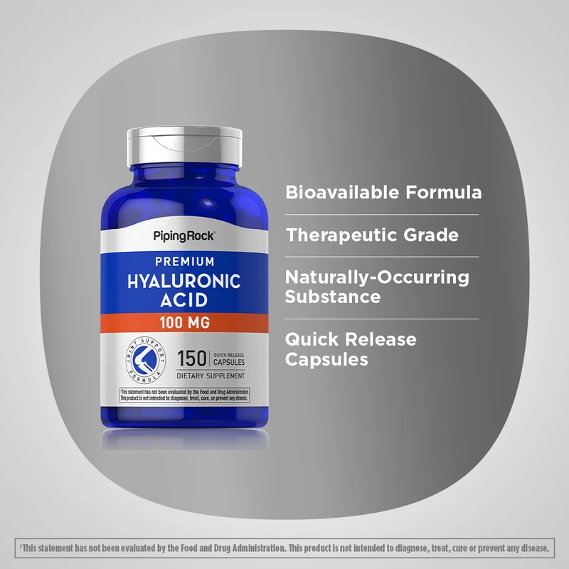 Hyaluronic Acid, 100 mg, 150 Quick Release Capsules, 2 Bottles