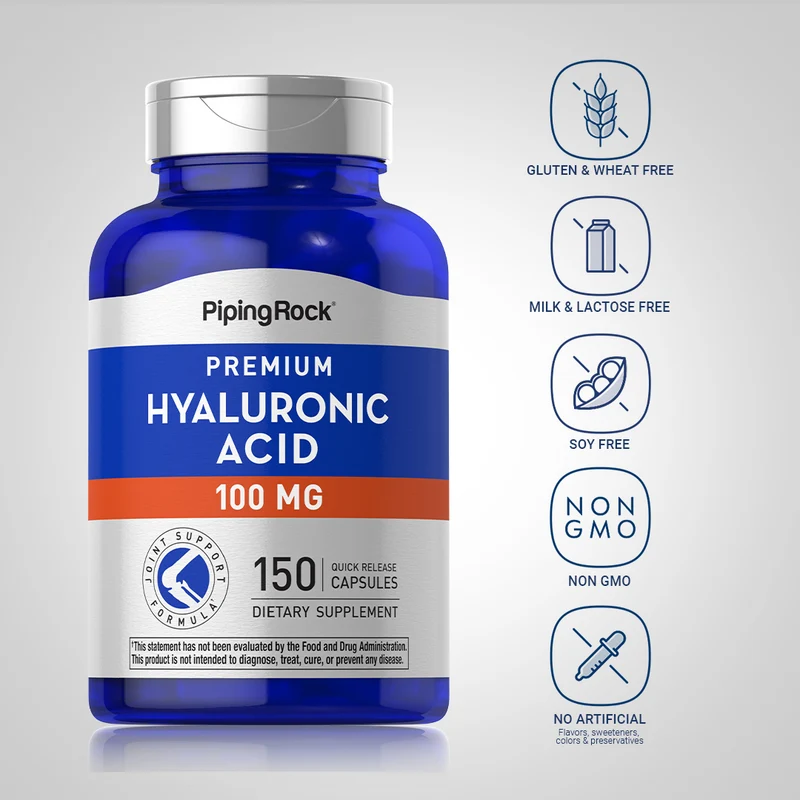 Hyaluronic Acid, 100 mg, 150 Quick Release Capsules, 2 Bottles